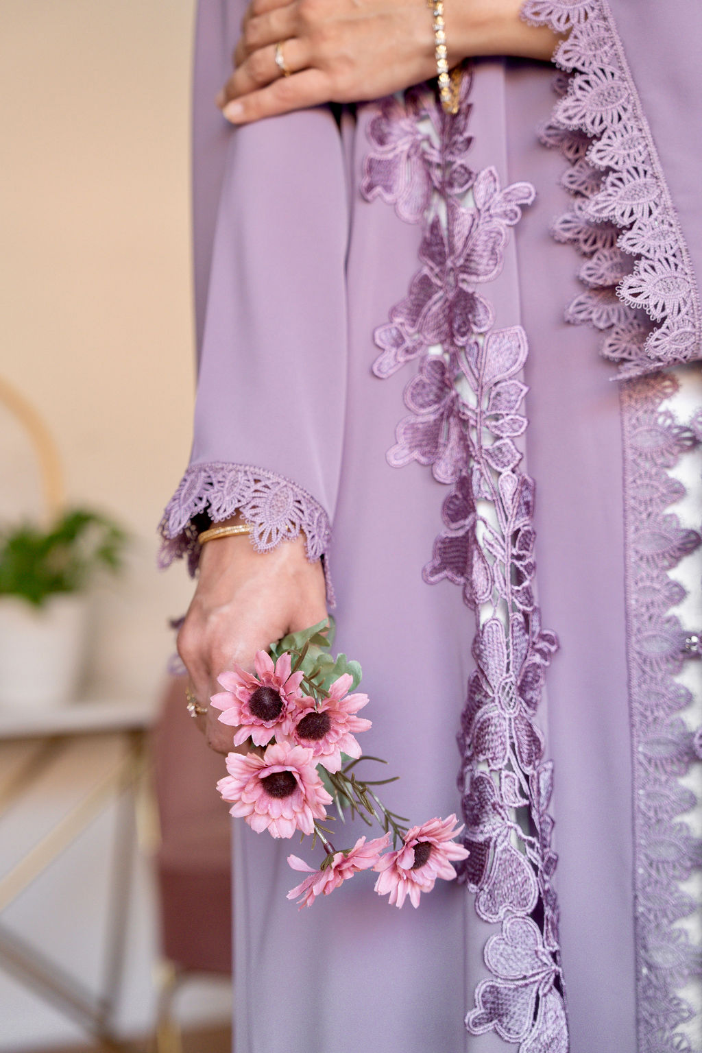 しめ縄リース＊2020＊パープル HAZE- Front Open Buttoned Nada Abaya – SITR