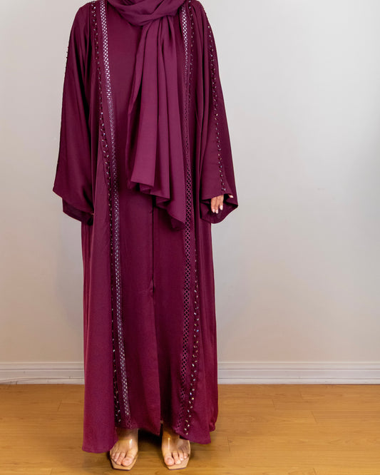 HANIA - Front Open Buttoned Nada Abaya
