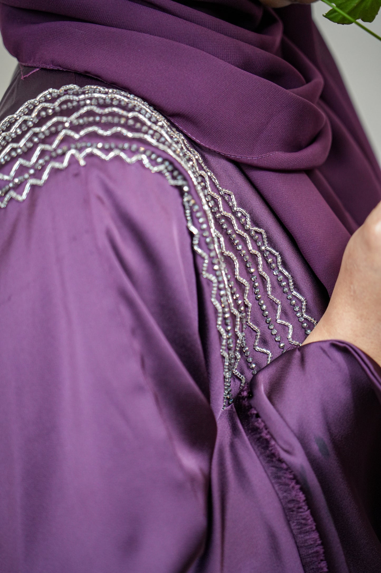 HAYA - Front Open Buttoned Satin Silk Abaya