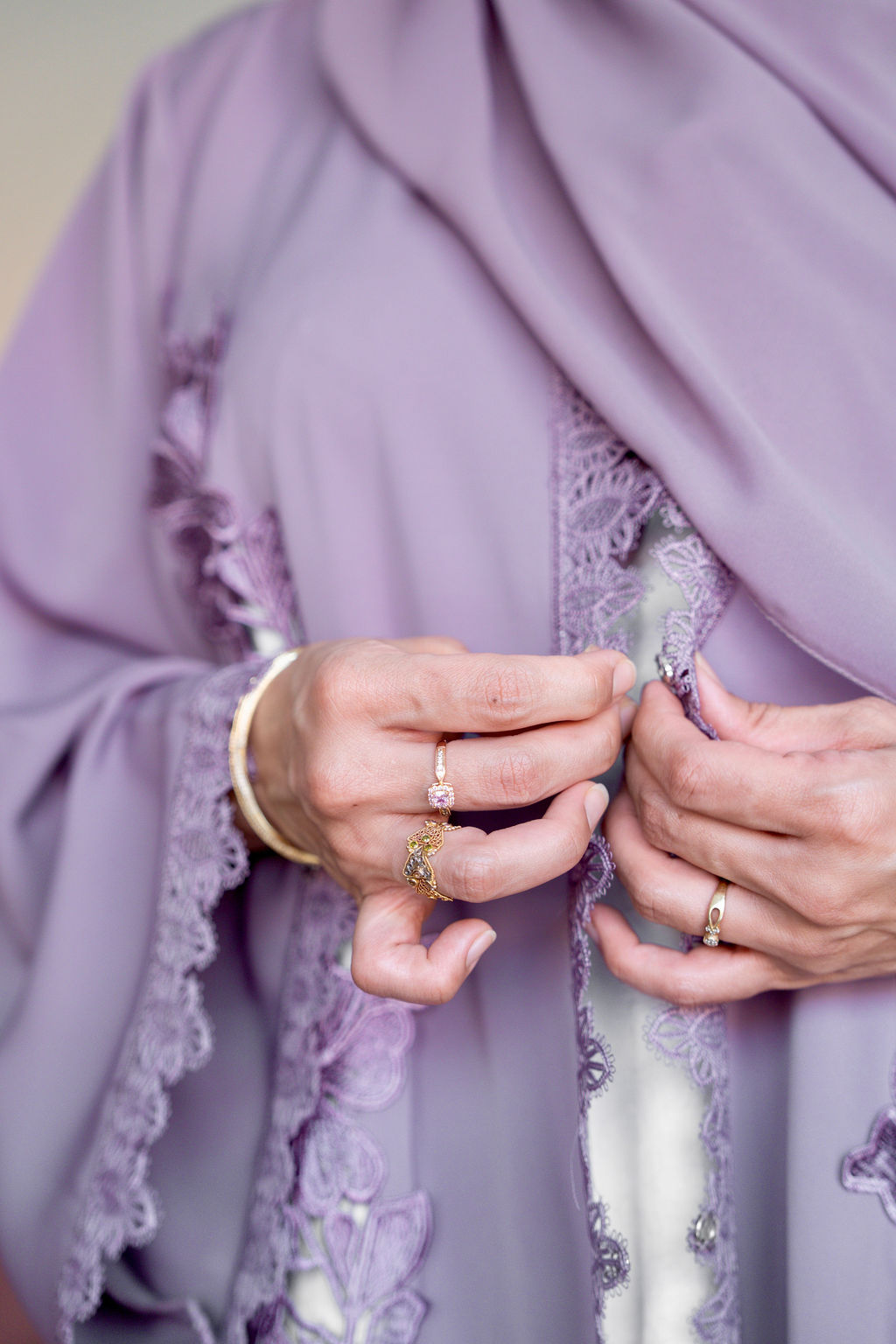 HAZE- Front Open Buttoned Nada Abaya