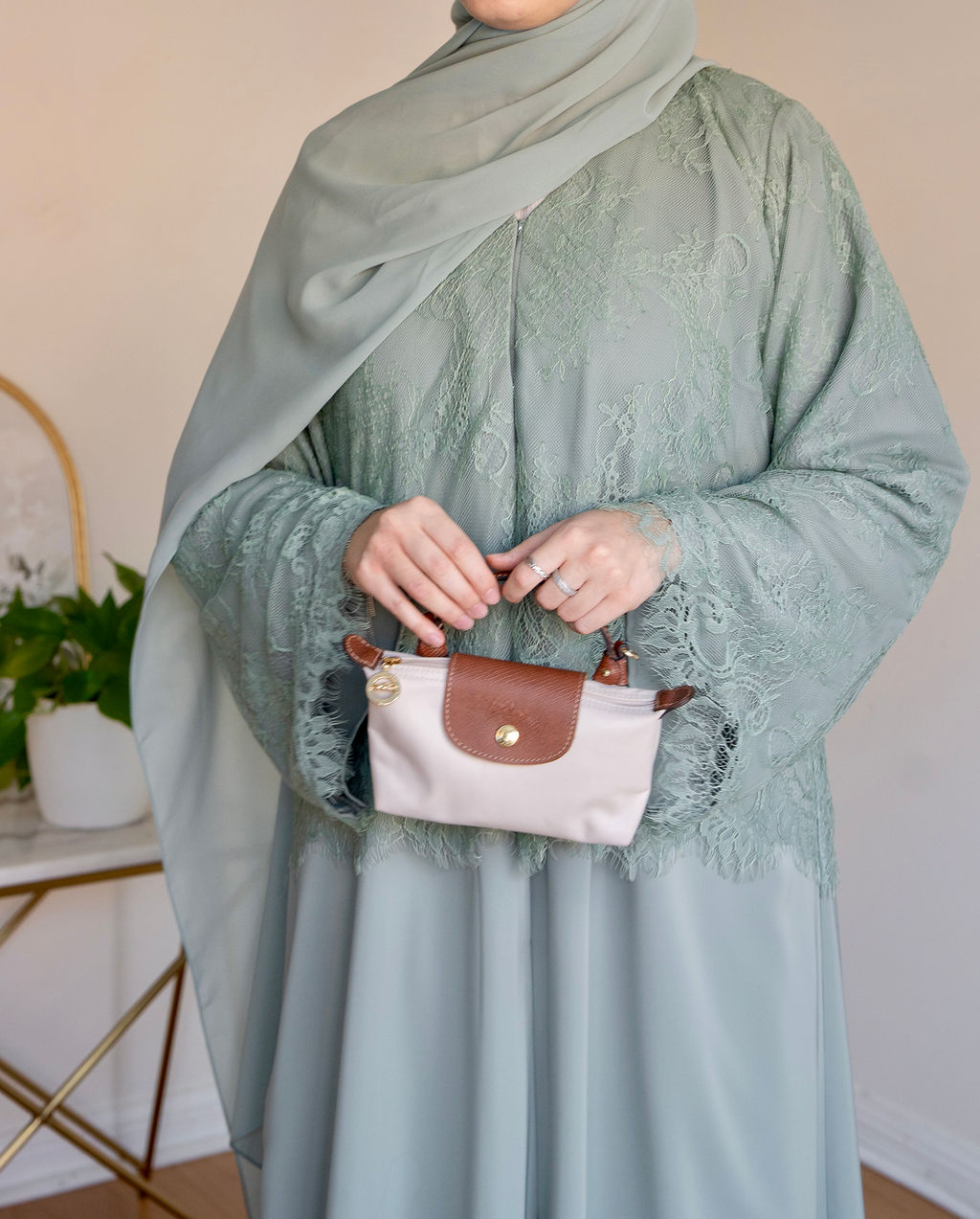 SAGE - Front Open Buttoned Nada Abaya