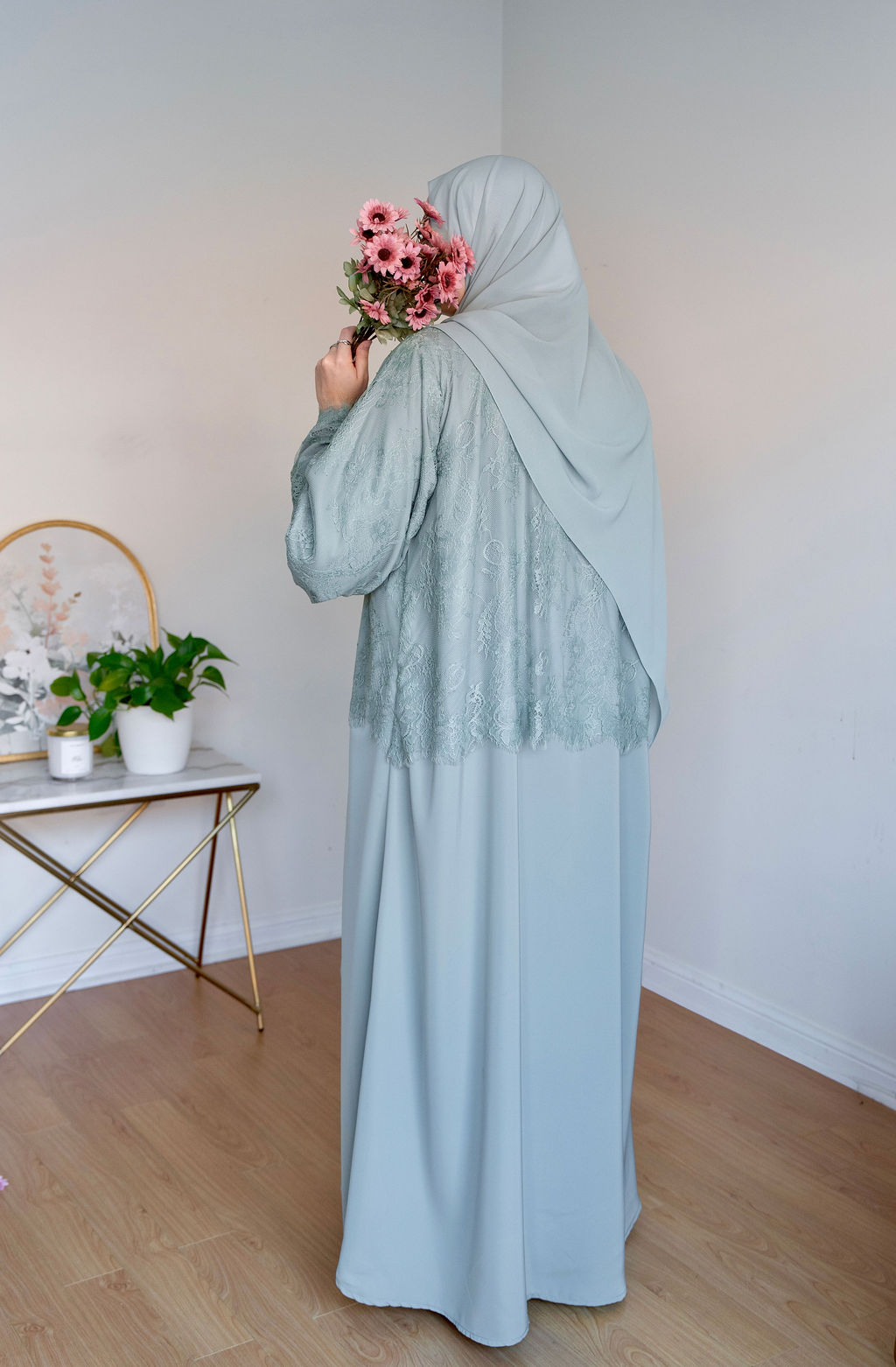 SAGE - Front Open Buttoned Nada Abaya