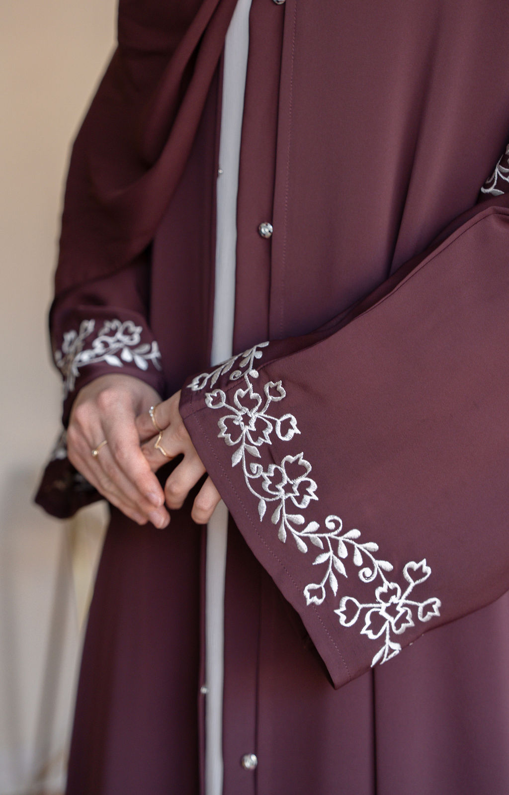 DAHLIA - Front Open Buttoned Nada Abaya