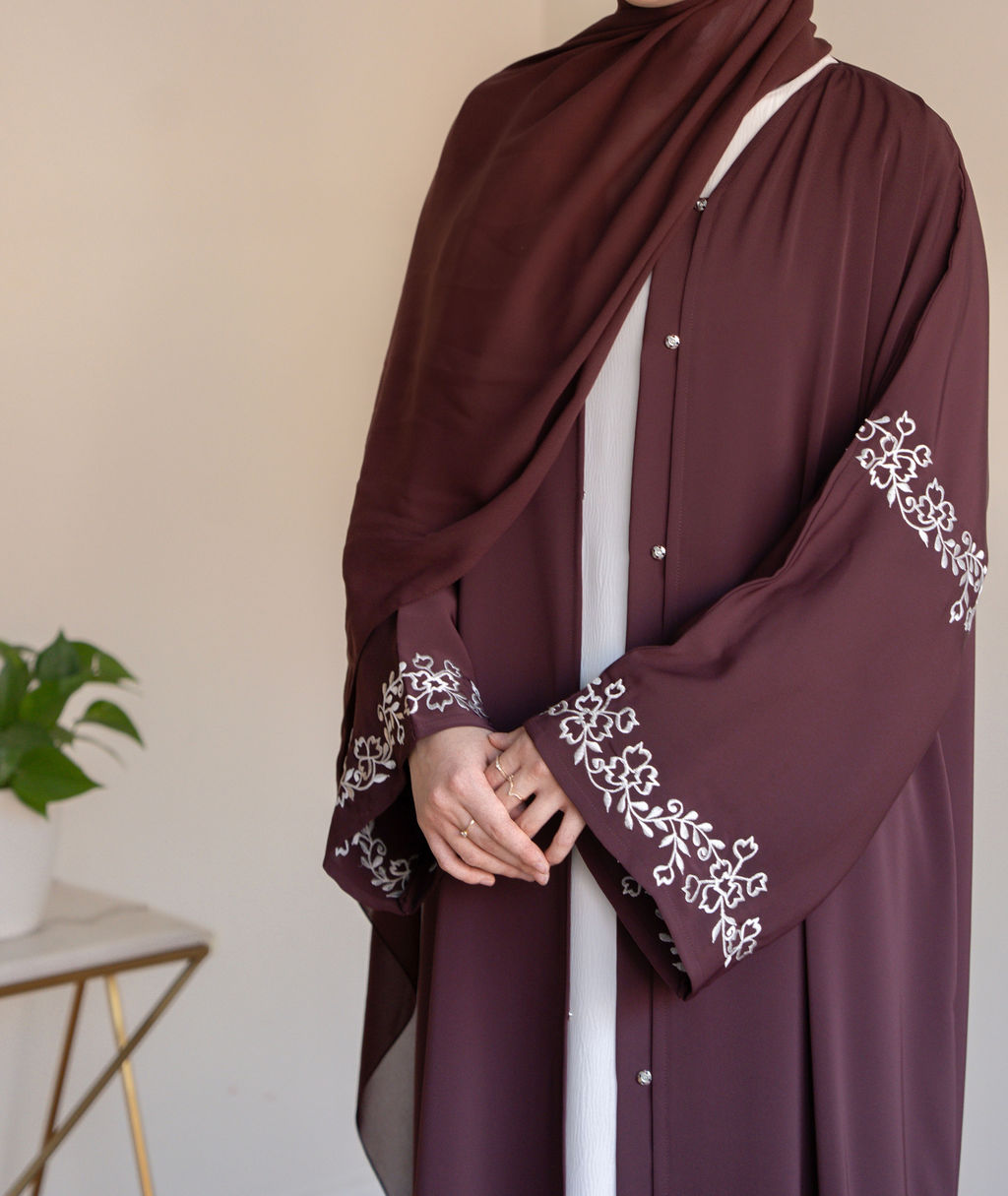 DAHLIA - Front Open Buttoned Nada Abaya