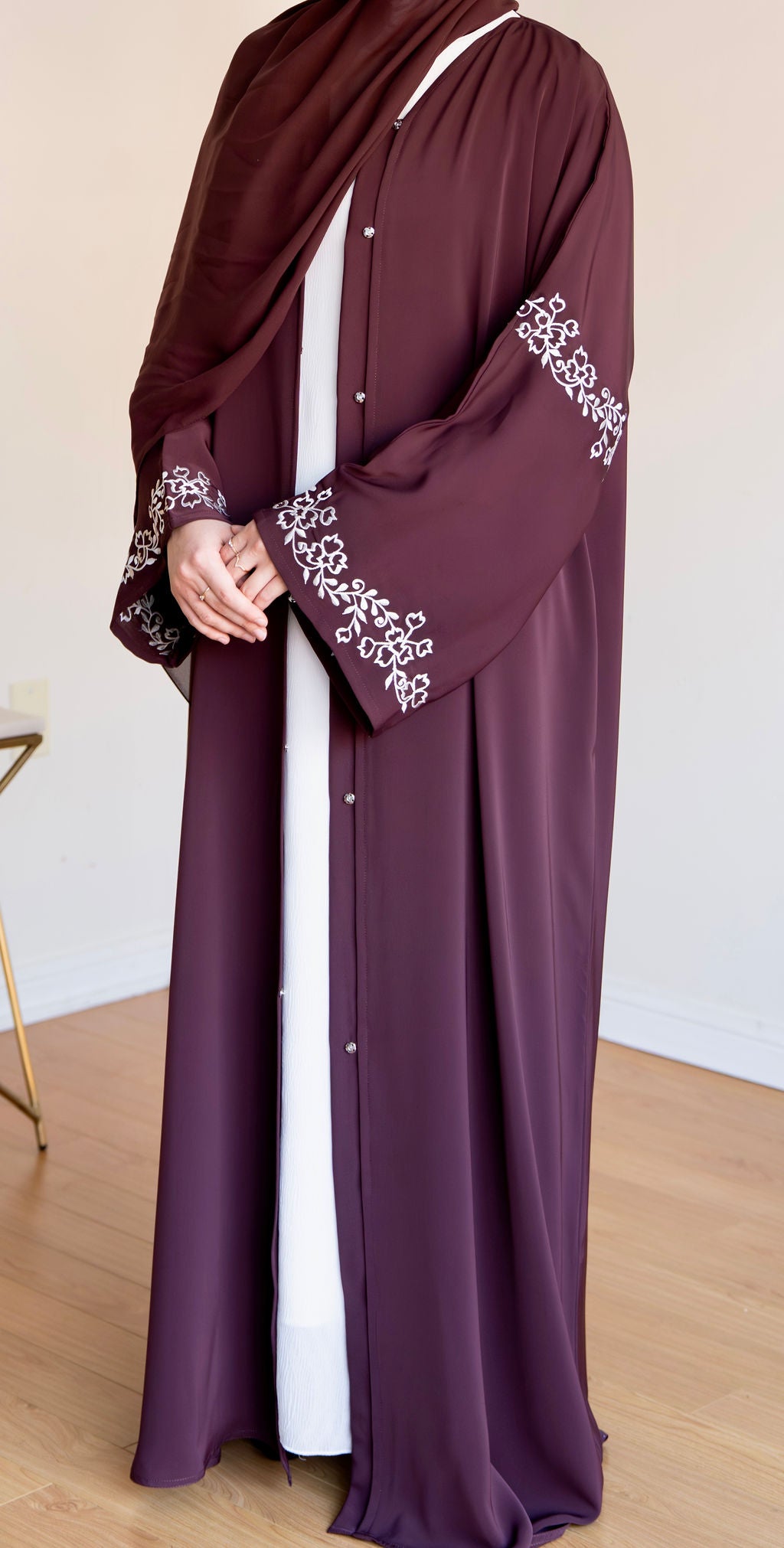 DAHLIA - Front Open Buttoned Nada Abaya