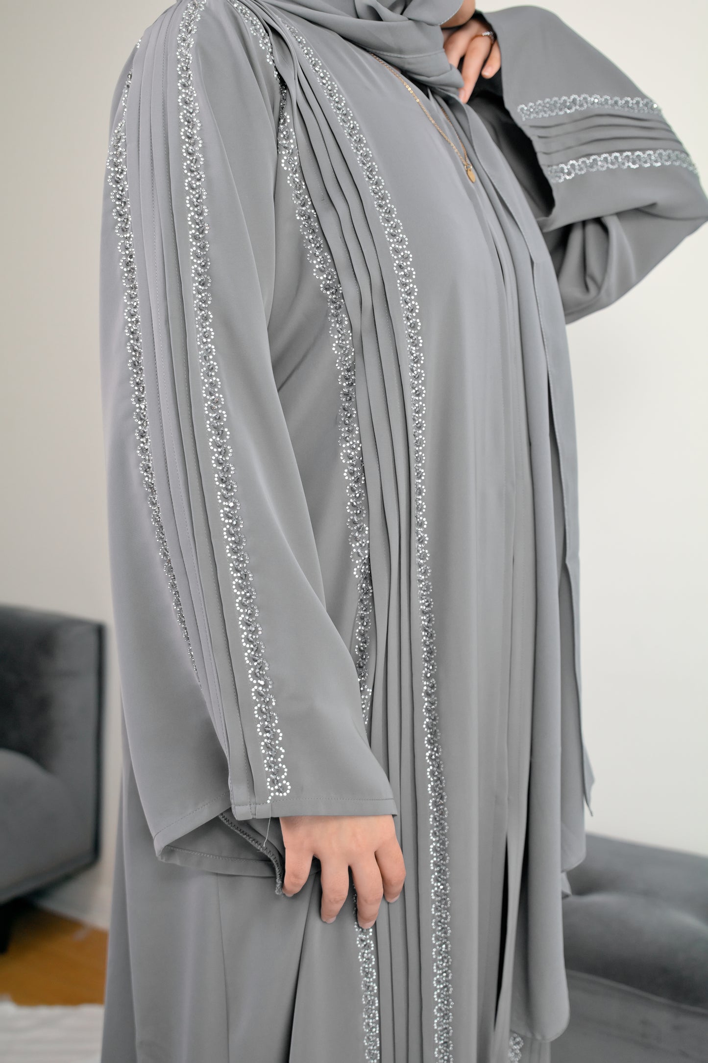 HIBA - Front Open Buttoned Nada Abaya