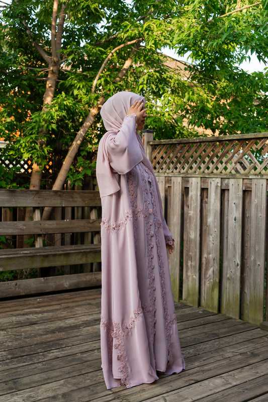 LILA - 3-Piece Front Open Nada Abaya Set