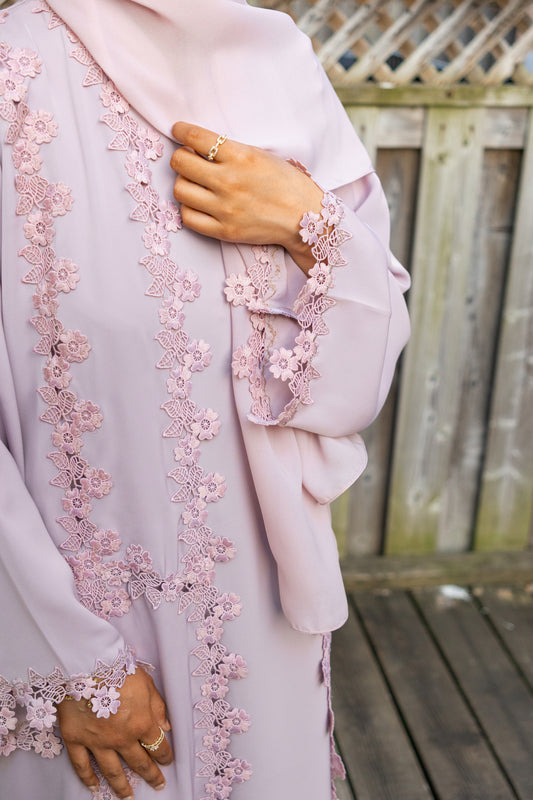 LILA - 3-Piece Front Open Nada Abaya Set