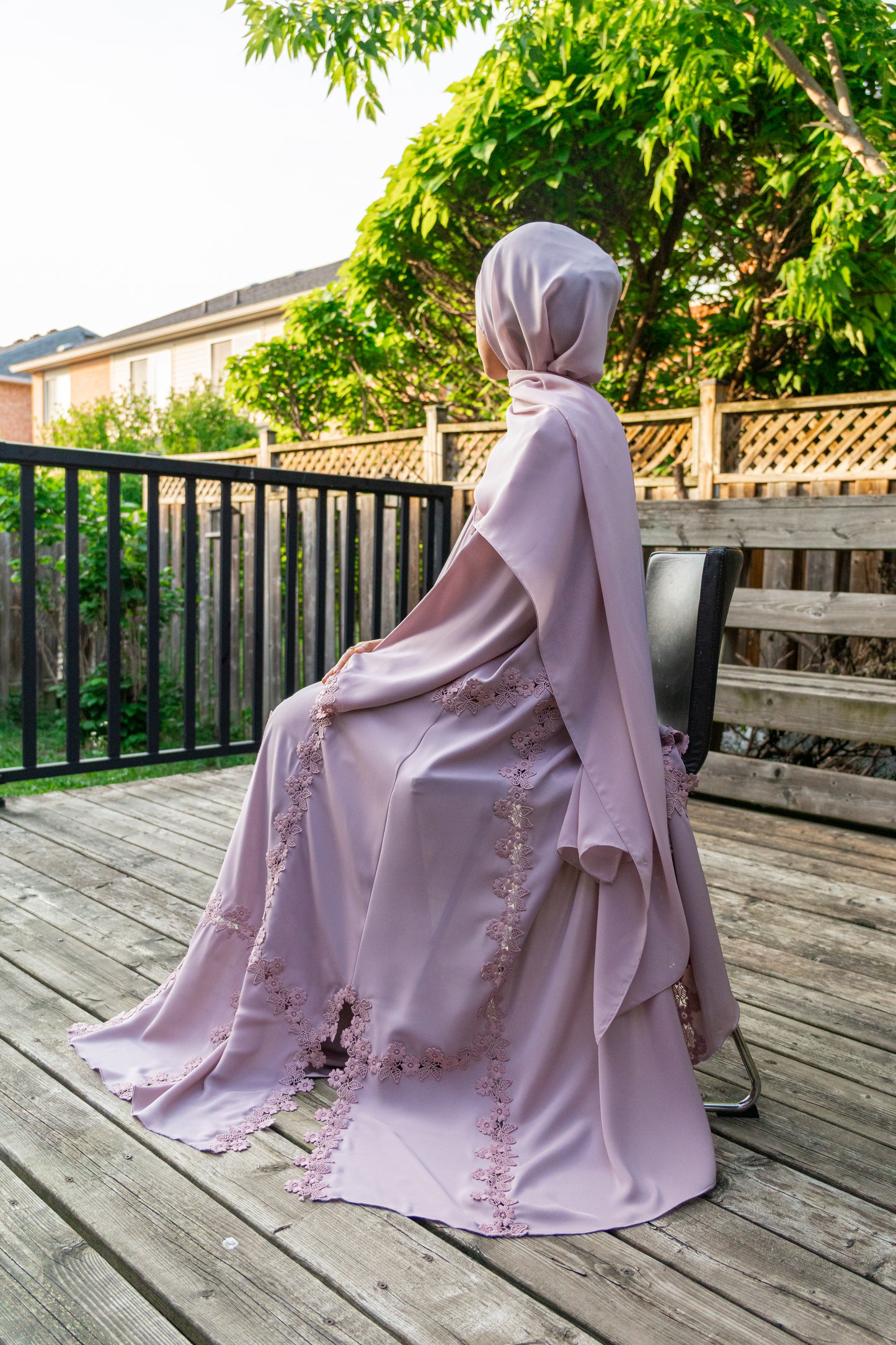 LILA - 3-Piece Front Open Nada Abaya Set