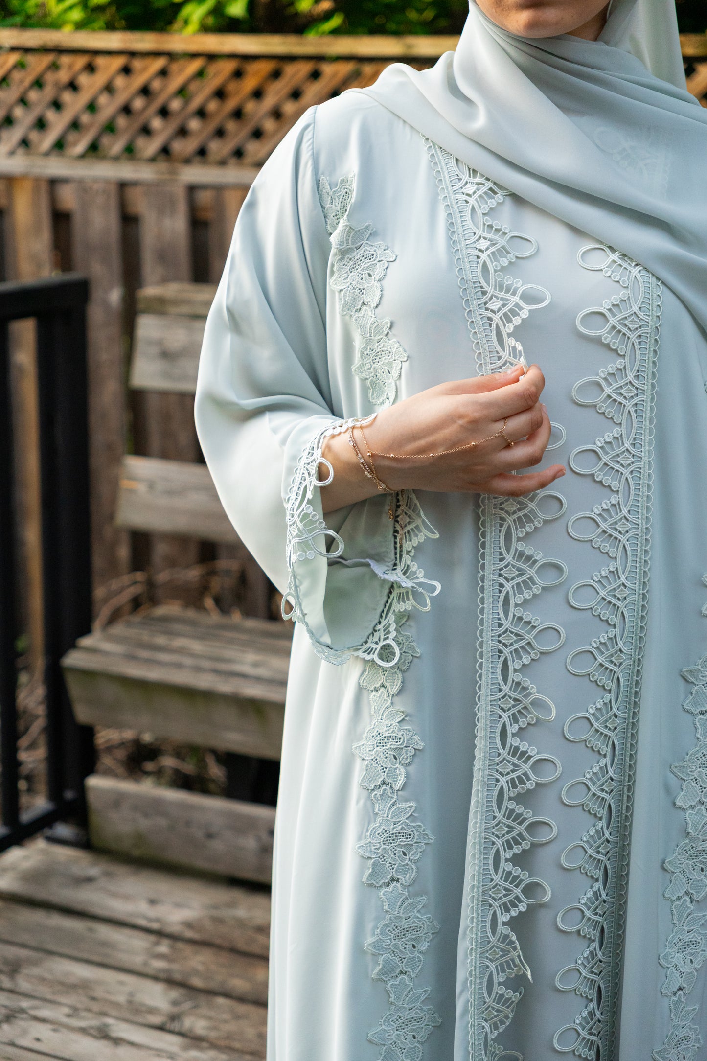 FERN - 3-Piece Front Open Nada Abaya Set