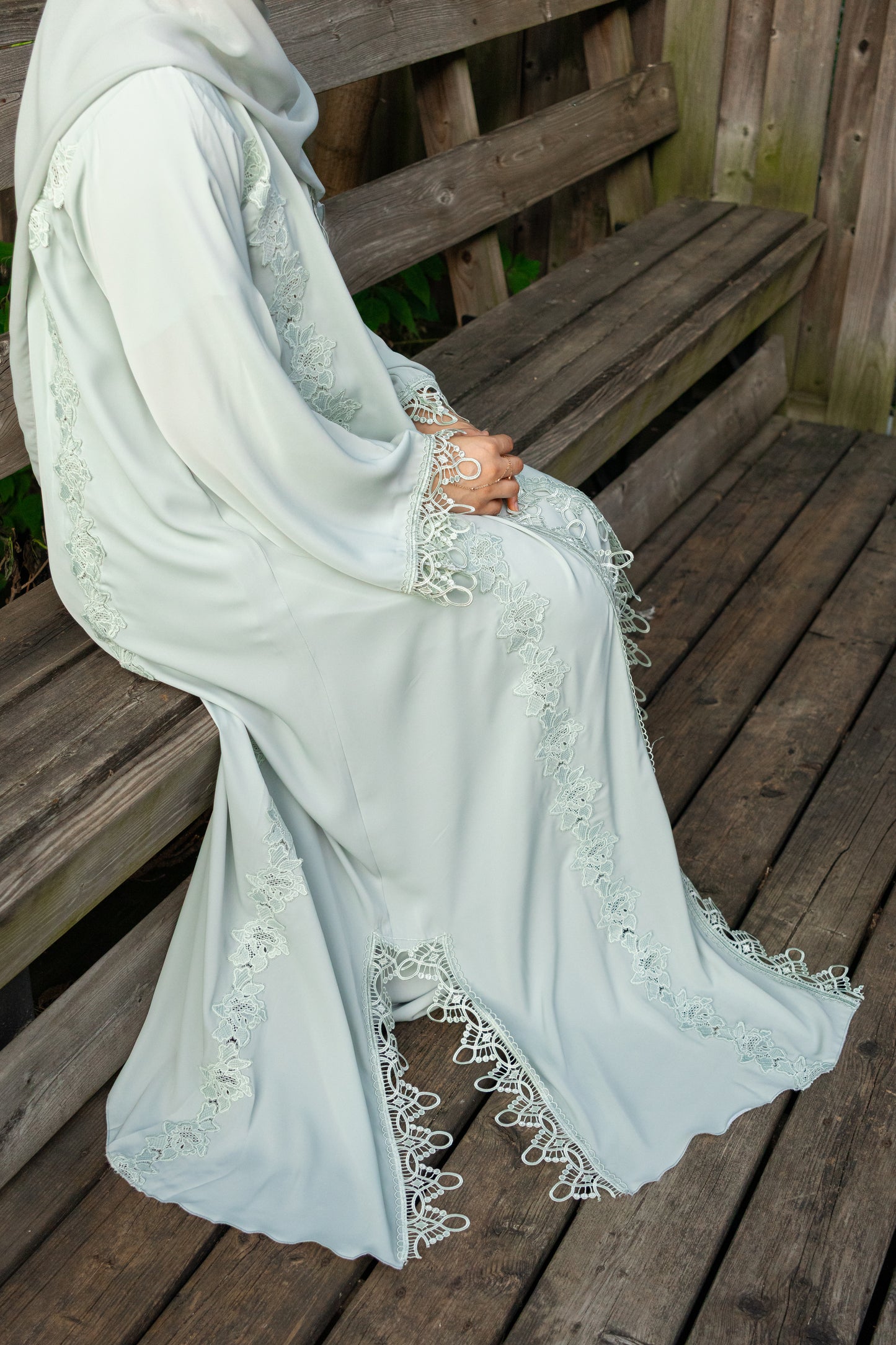 FERN - 3-Piece Front Open Nada Abaya Set
