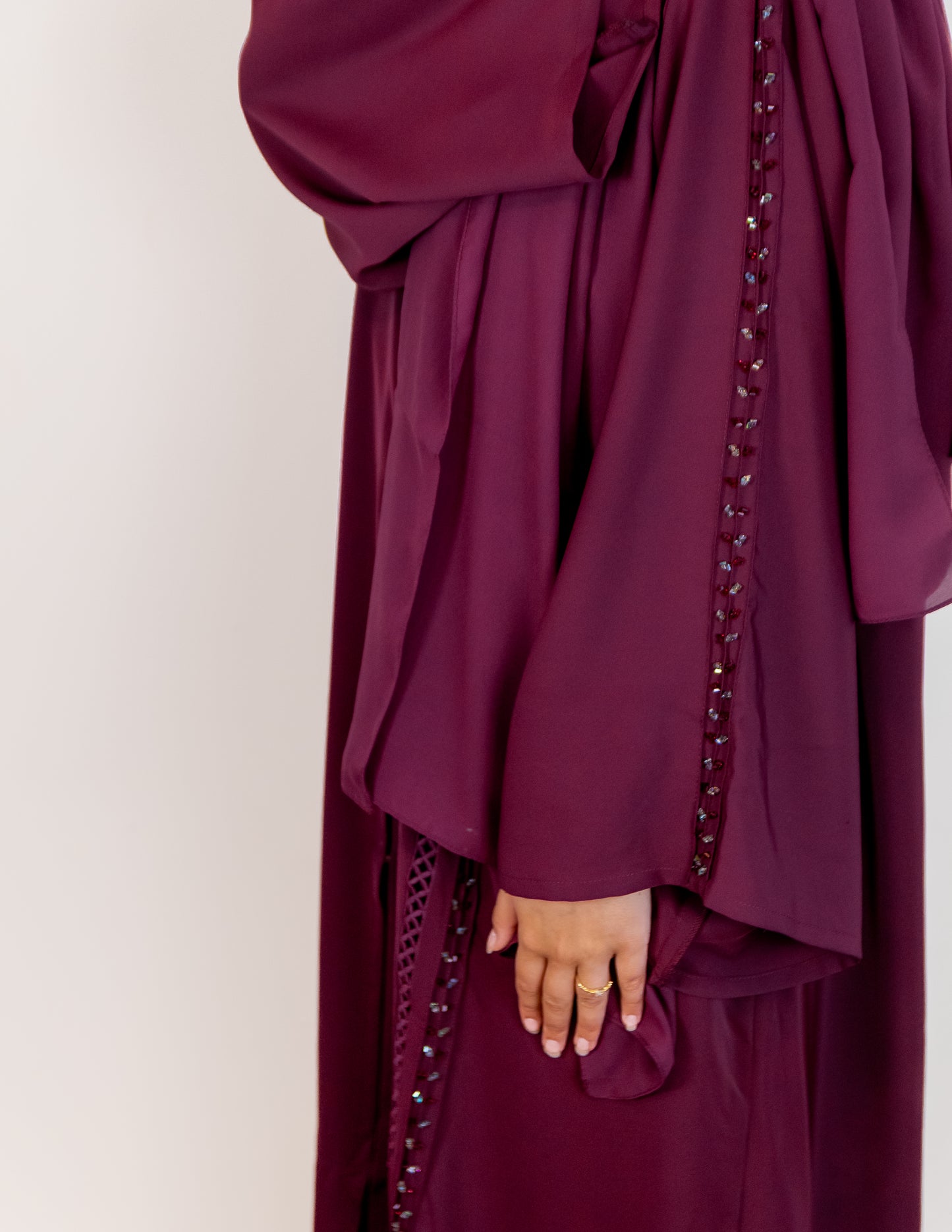 HANIA - Front Open Buttoned Nada Abaya