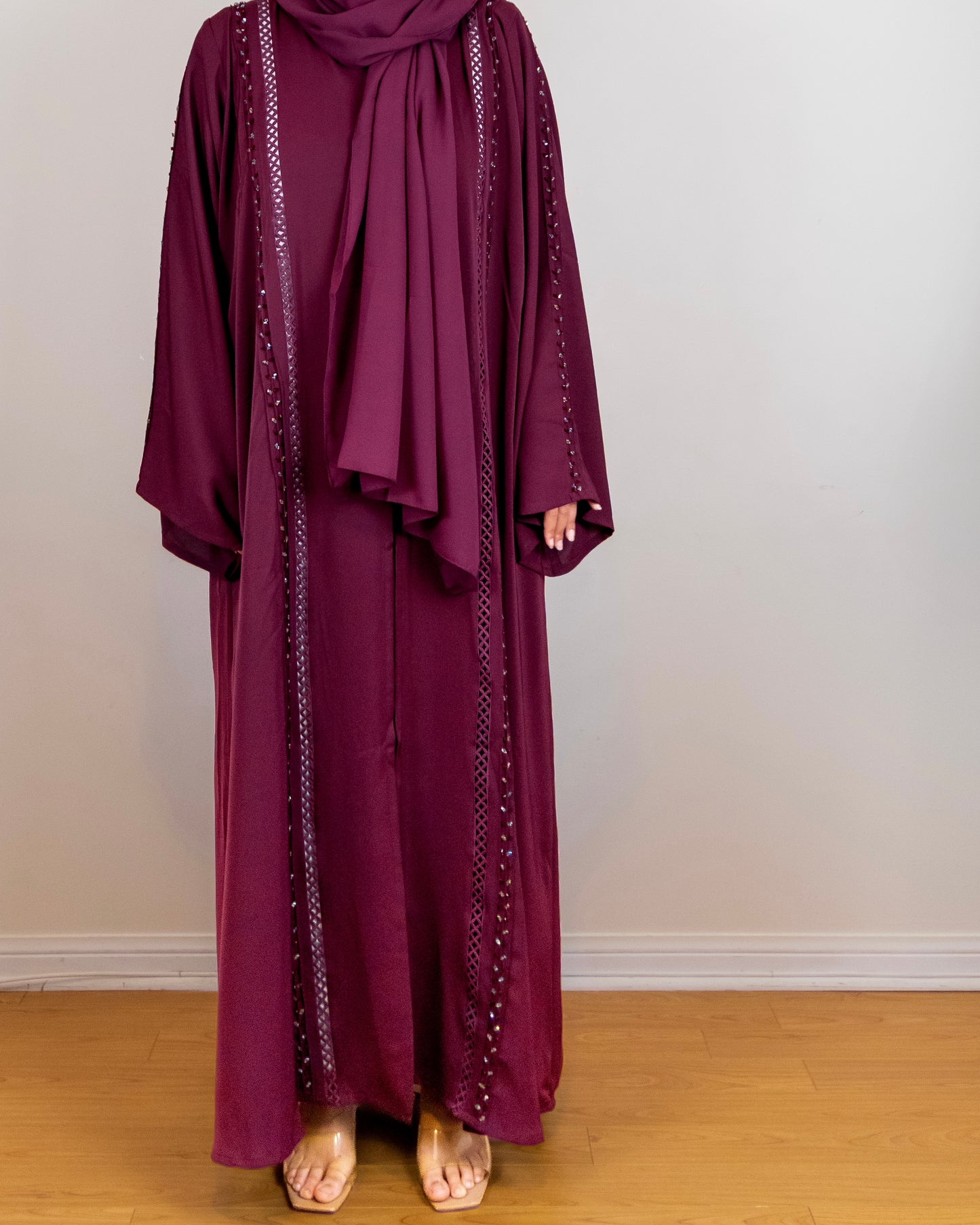 HANIA - Front Open Buttoned Nada Abaya
